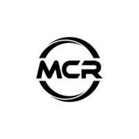 mcr brief logo ontwerp in illustratie. vector logo, schoonschrift ontwerpen voor logo, poster, uitnodiging, enz.