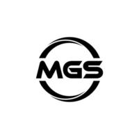 mgs brief logo ontwerp in illustratie. vector logo, schoonschrift ontwerpen voor logo, poster, uitnodiging, enz.