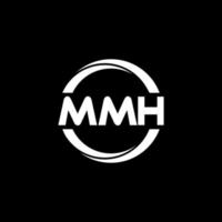 mmh brief logo ontwerp in illustratie. vector logo, schoonschrift ontwerpen voor logo, poster, uitnodiging, enz.