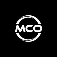 mco brief logo ontwerp in illustratie. vector logo, schoonschrift ontwerpen voor logo, poster, uitnodiging, enz.