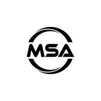 msa brief logo ontwerp in illustratie. vector logo, schoonschrift ontwerpen voor logo, poster, uitnodiging, enz.