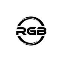 rgb brief logo ontwerp in illustratie. vector logo, schoonschrift ontwerpen voor logo, poster, uitnodiging, enz.