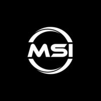 msi brief logo ontwerp in illustratie. vector logo, schoonschrift ontwerpen voor logo, poster, uitnodiging, enz.