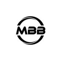 mbb brief logo ontwerp in illustratie. vector logo, schoonschrift ontwerpen voor logo, poster, uitnodiging, enz.