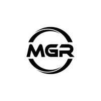 mgr brief logo ontwerp in illustratie. vector logo, schoonschrift ontwerpen voor logo, poster, uitnodiging, enz.