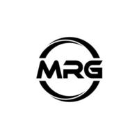 mrg brief logo ontwerp in illustratie. vector logo, schoonschrift ontwerpen voor logo, poster, uitnodiging, enz.