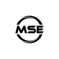 mse brief logo ontwerp in illustratie. vector logo, schoonschrift ontwerpen voor logo, poster, uitnodiging, enz.