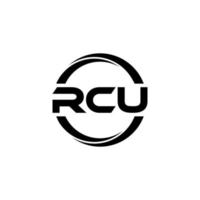 rcu brief logo ontwerp in illustratie. vector logo, schoonschrift ontwerpen voor logo, poster, uitnodiging, enz.