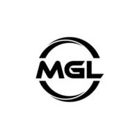 mgl brief logo ontwerp in illustratie. vector logo, schoonschrift ontwerpen voor logo, poster, uitnodiging, enz.