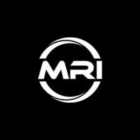 mri brief logo ontwerp in illustratie. vector logo, schoonschrift ontwerpen voor logo, poster, uitnodiging, enz.