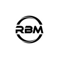 rbm brief logo ontwerp in illustratie. vector logo, schoonschrift ontwerpen voor logo, poster, uitnodiging, enz.