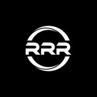rrr brief logo ontwerp in illustratie. vector logo, schoonschrift ontwerpen voor logo, poster, uitnodiging, enz.
