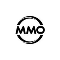 mmo brief logo ontwerp in illustratie. vector logo, schoonschrift ontwerpen voor logo, poster, uitnodiging, enz.