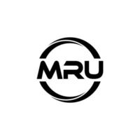 mru brief logo ontwerp in illustratie. vector logo, schoonschrift ontwerpen voor logo, poster, uitnodiging, enz.