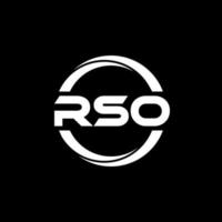 rso brief logo ontwerp in illustratie. vector logo, schoonschrift ontwerpen voor logo, poster, uitnodiging, enz.