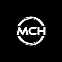 mch brief logo ontwerp in illustratie. vector logo, schoonschrift ontwerpen voor logo, poster, uitnodiging, enz.