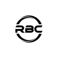 rbc brief logo ontwerp in illustratie. vector logo, schoonschrift ontwerpen voor logo, poster, uitnodiging, enz.