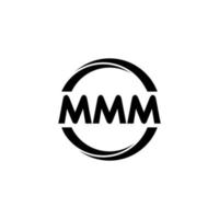 mmm brief logo ontwerp in illustratie. vector logo, schoonschrift ontwerpen voor logo, poster, uitnodiging, enz.