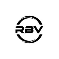 rbv brief logo ontwerp in illustratie. vector logo, schoonschrift ontwerpen voor logo, poster, uitnodiging, enz.