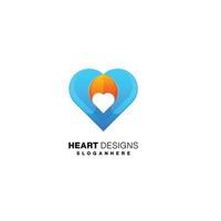 hart mensen ontwerp logo helling kleurrijk sjabloon vector