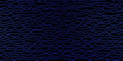 donkerblauw vectorpatroon met gebogen lijnen vector