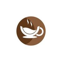 koffie glas logo vector