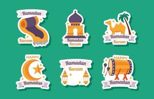 reeks van Ramadan sticker vector