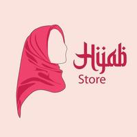 hijab op te slaan logo vector ontwerp