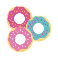 donuts zoete platte stijlicoon vector