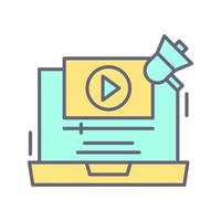 videomarketing vectorpictogram vector