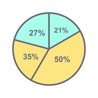 cirkeldiagram vector pictogram