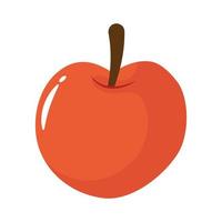 appel vers fruit platte stijlicoon vector