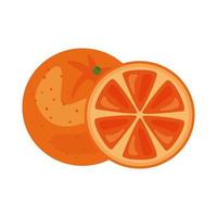 oranje vers fruit gezond voedsel pictogram vector