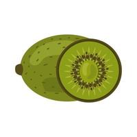 kiwi vers fruit gezond voedsel pictogram vector