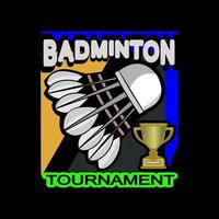 badminton logo ontwerp vector. badminton kampioenschap icoon vector