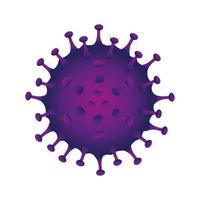 coronavirus paars deeltje geïsoleerd pictogram vector