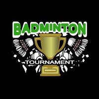 badminton logo ontwerp vector. badminton kampioenschap icoon vector
