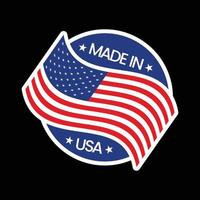 gemaakt in Verenigde Staten van Amerika icoon vector, Verenigde staat van Amerika vlag vector
