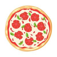 heerlijk margarita pizza. snel voedsel illustratie. vector eps10