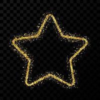 goud schitteren ster met glimmend schittert. vector illustratie