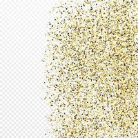 goud schitteren confetti backdrop geïsoleerd feestelijk structuur met schijnend licht effect. vector illustratie.