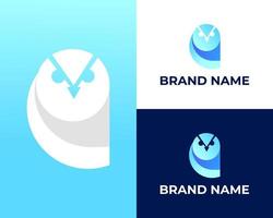 modern boos uil hoofd logo gaming e sport logo ontwerp vector