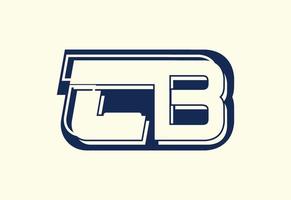 cb brief logo en icoon ontwerp sjabloon vector