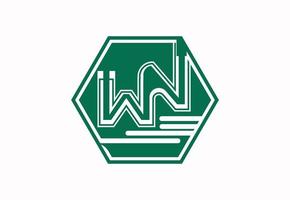 wn brief logo en icoon ontwerp sjabloon vector