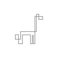 gemakkelijk giraffe lijn kunst logo. dier logo voor bedrijf, merk, Product, bedrijf, en industrie. vector
