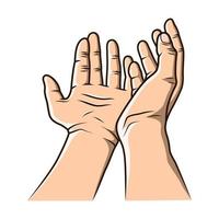 gebed hand. vector illustratie