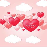 romantisch valentijnsdag dag kaart ontwerp. vector