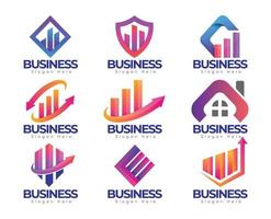 het beste premie financieel bedrijf logo verzameling, creatief modern concept met premie vector. creatief digitaal bedrijf bedrijf agentschap minimaal logo sjabloon. vector