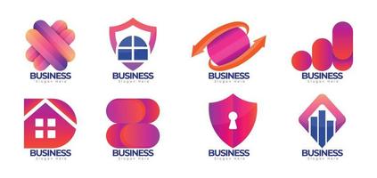 creatief minimalistische bedrijf logo ontwerp set, premie ontwerp verzameling met uniek logo concept. realistisch premie zakelijke bedrijf logo sjabloon ontwerp. vector