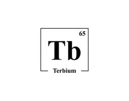 terbium icoon vector. 65 tb terbium vector